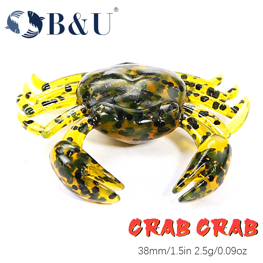 3D Printing Lure - B&U 12pcs Krab Lokken 3D Simulatie