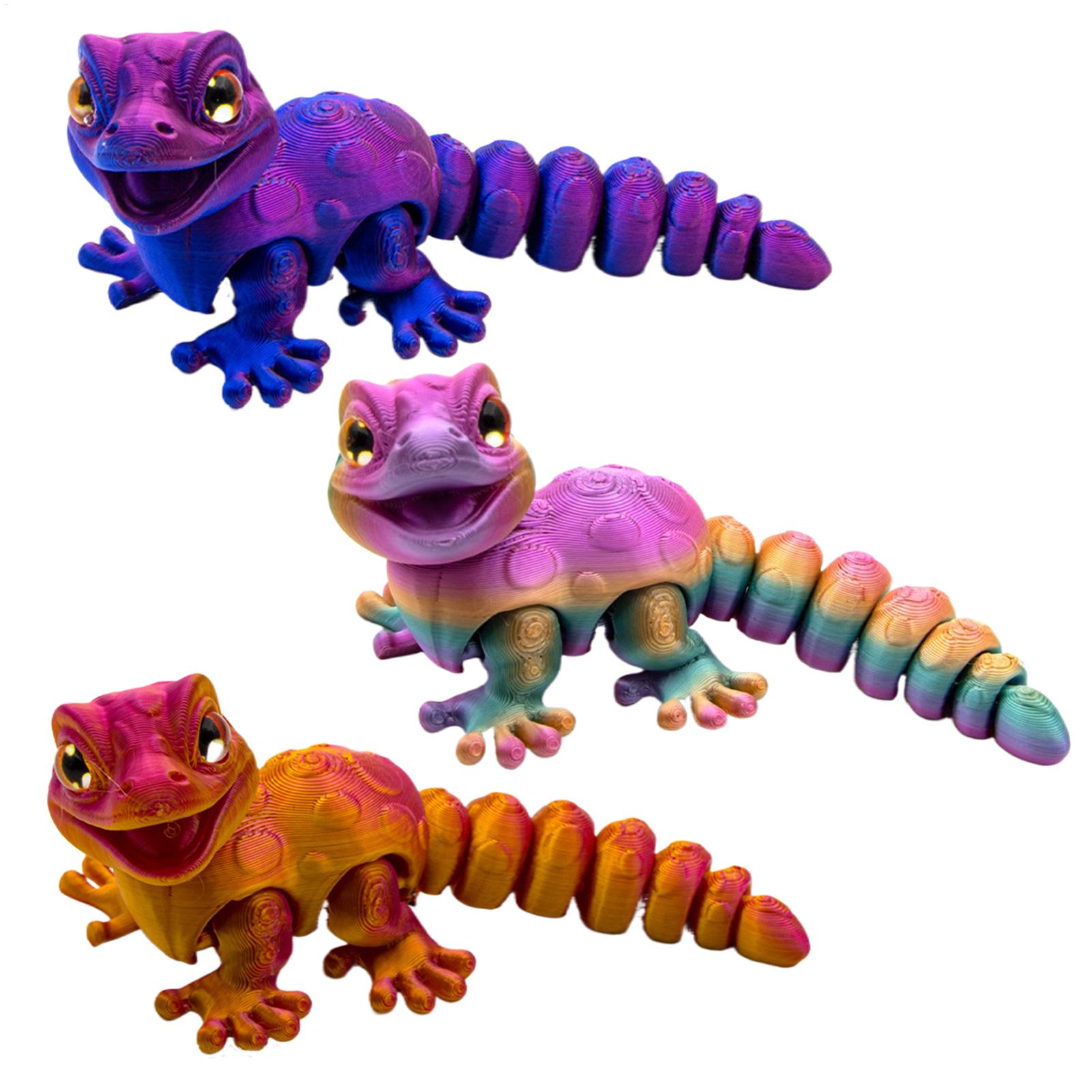 3D Printing Mockup - 3D Gedrukt Gecko Beeldje Hagedis Reptiel