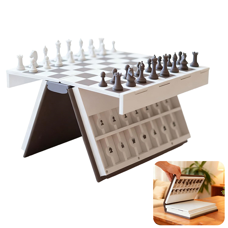 3D Printing Chess - Schaakspel 3D-geprint boekvouwbaar bordspel voor volwassenen,