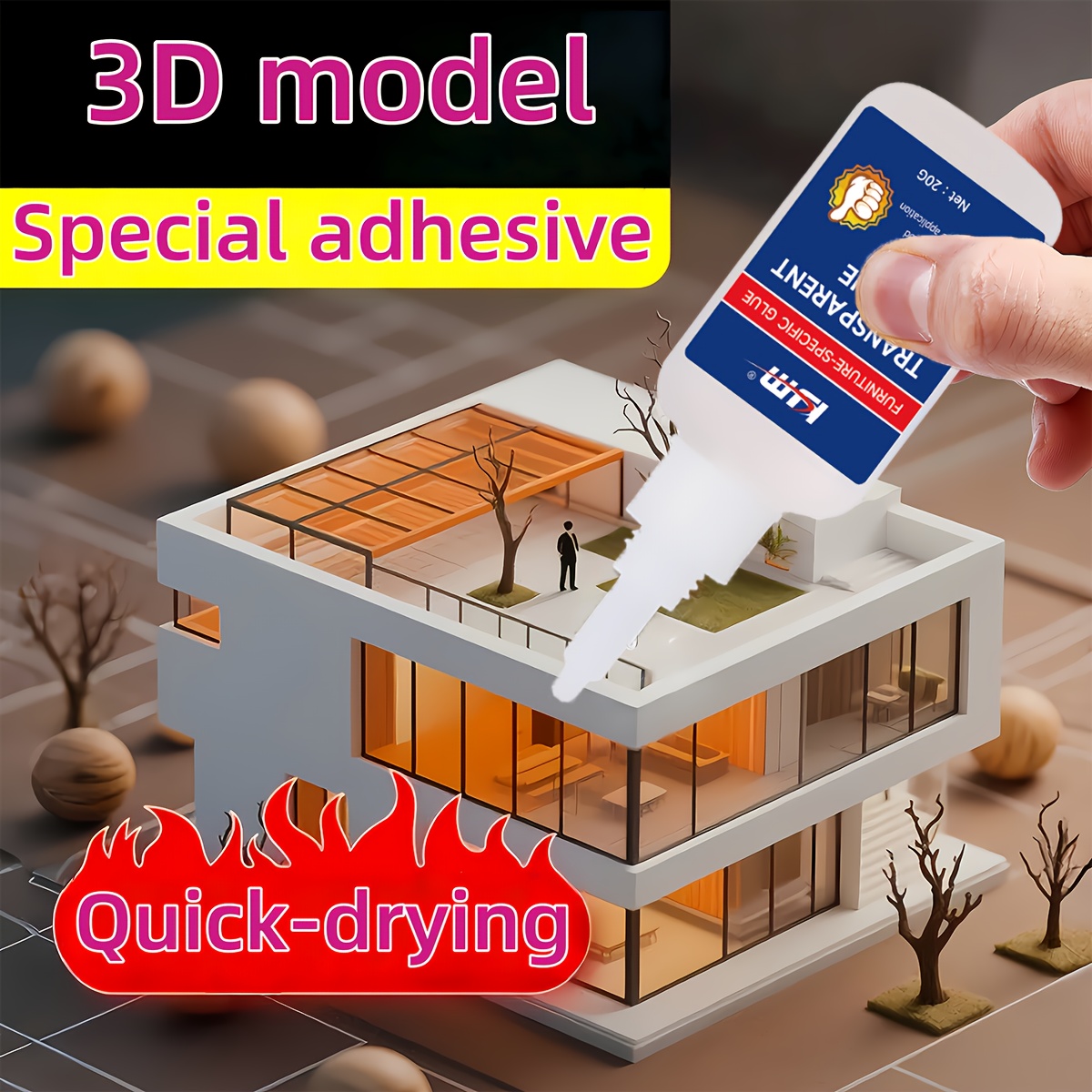 3D Printing Glue Stick - Sneldrogende transparante speciale lijm 20G voor