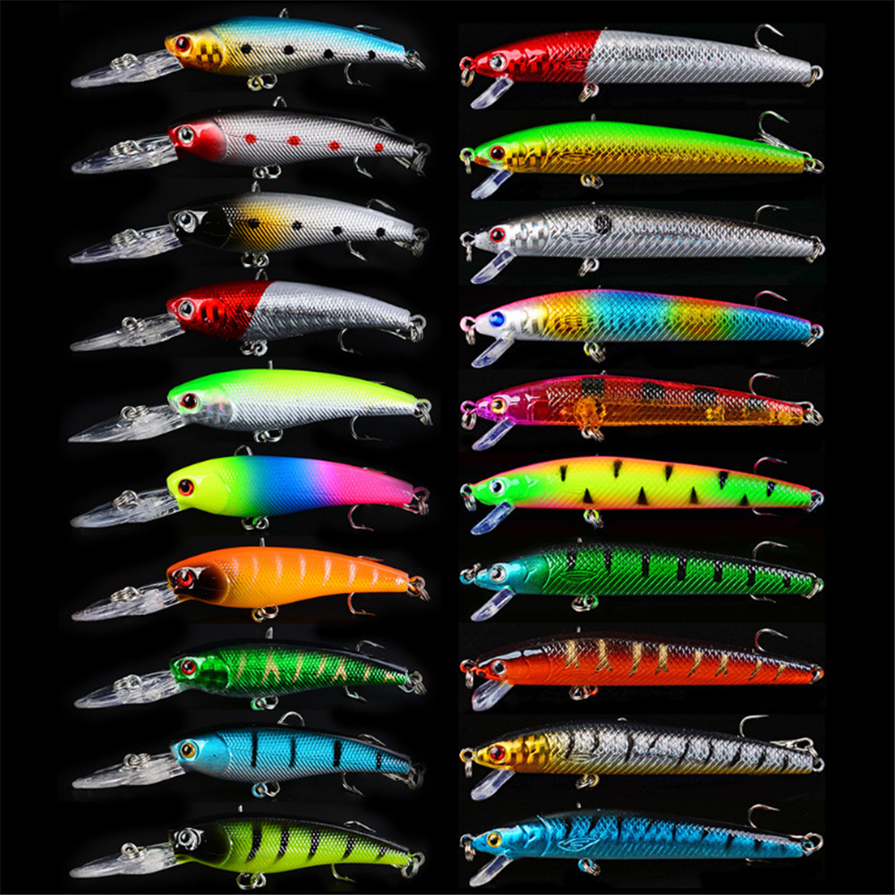 3D Printing Lure - 20 Stks/partij Minnow Vissen Lokt Set