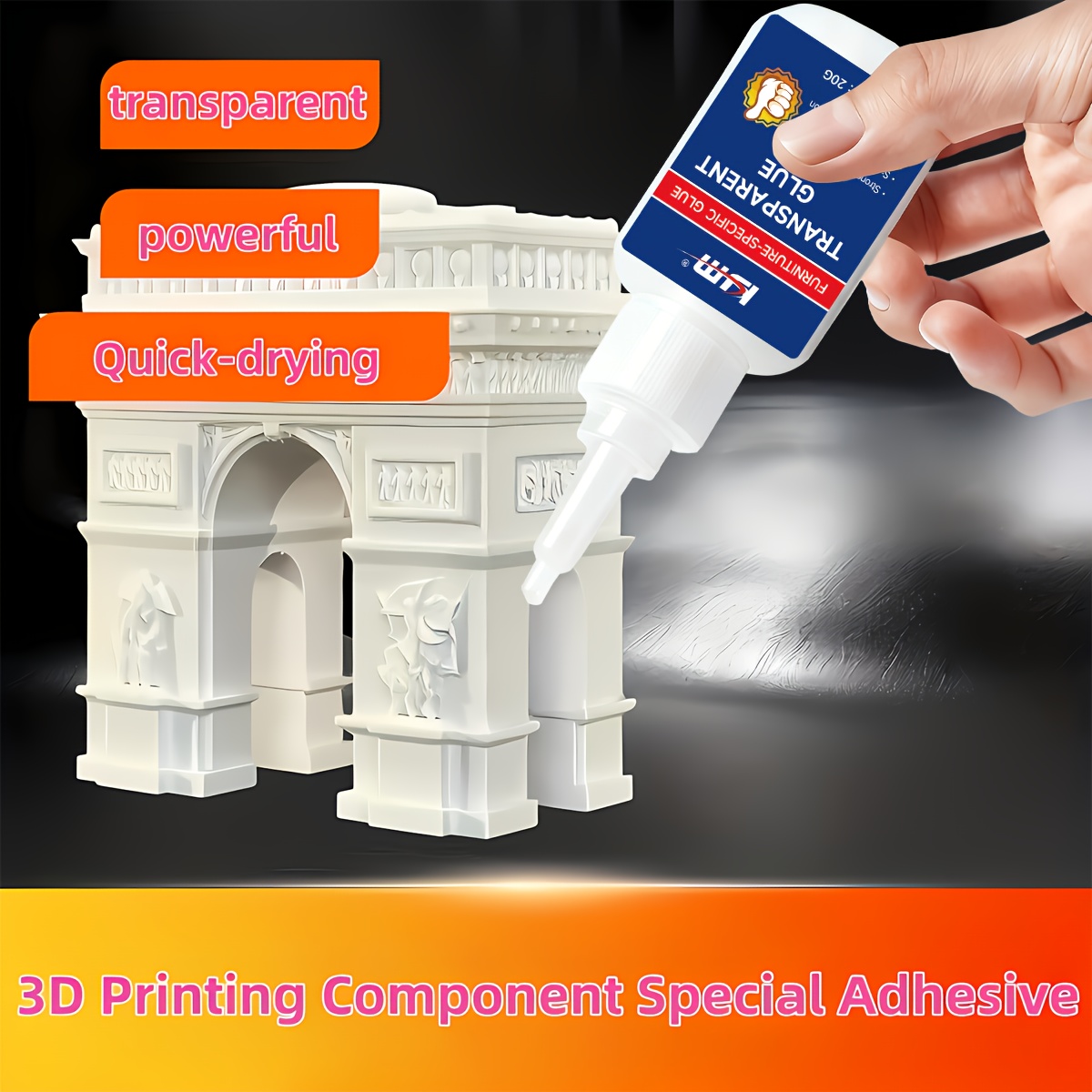 3D Printing X Axis - Sneldrogende transparante lijm voor 3D-geprinte onderdelen