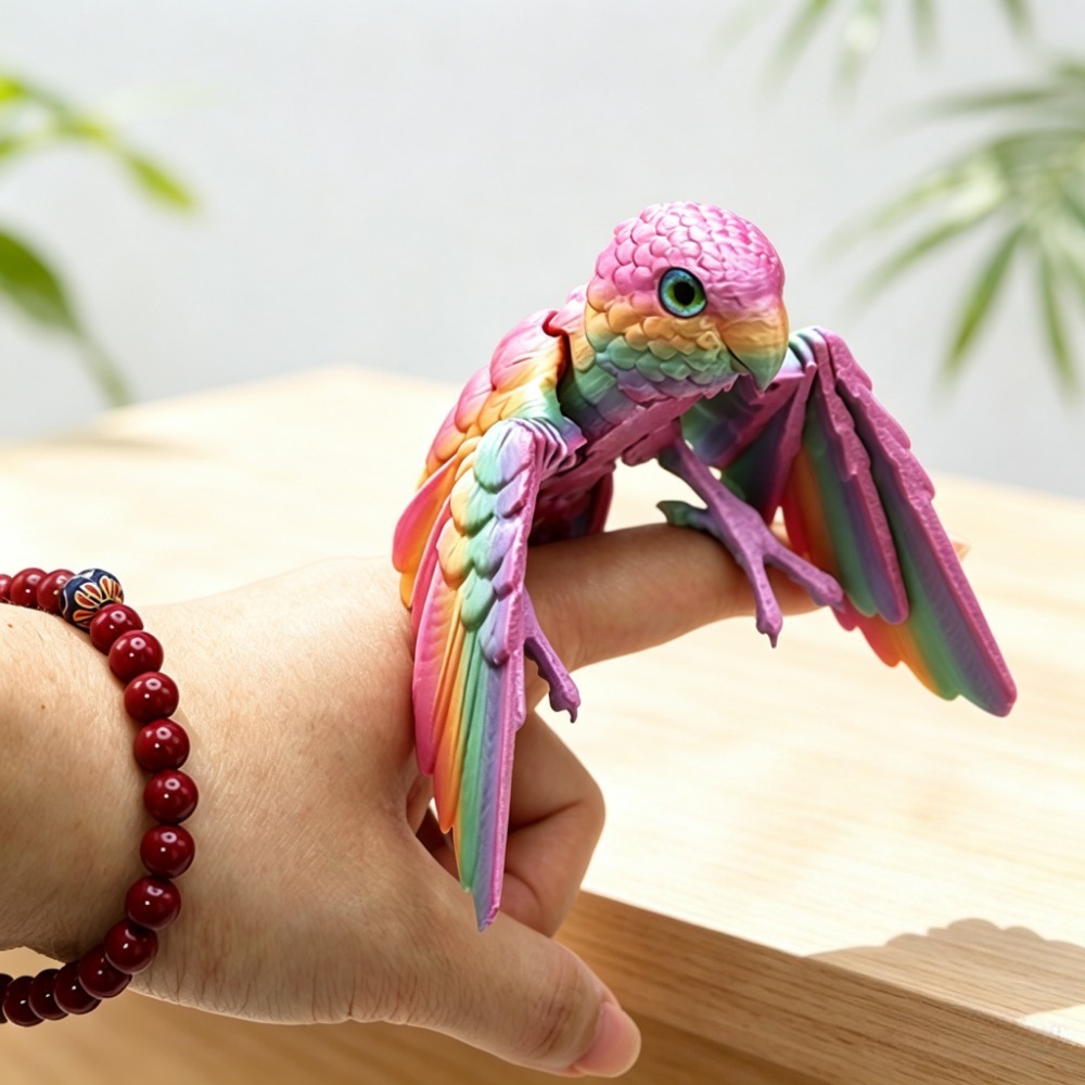 3D Printing Mockup - 3D-geprint schattig papegaaienmodel Flexibel dierenbeeldje Vogel
