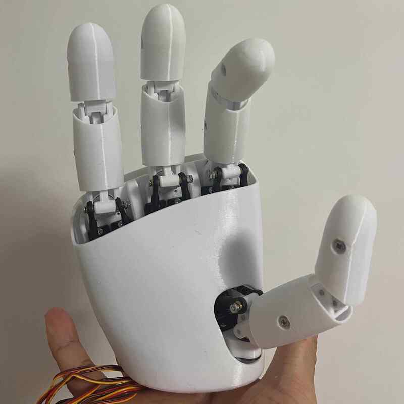 3D Printing Robot - AmazingHand 8 DOF Robot Hand 3D-geprinte