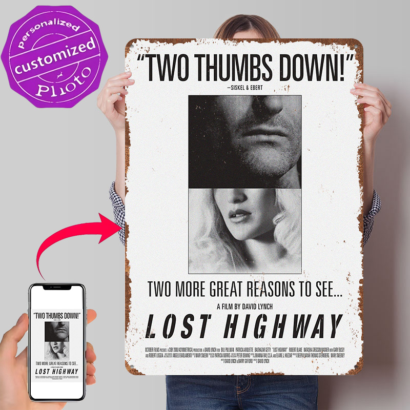 3D Printing Office Setup - Lost Highway Movie 3D-geprinte textuurposter Gepersonaliseerde