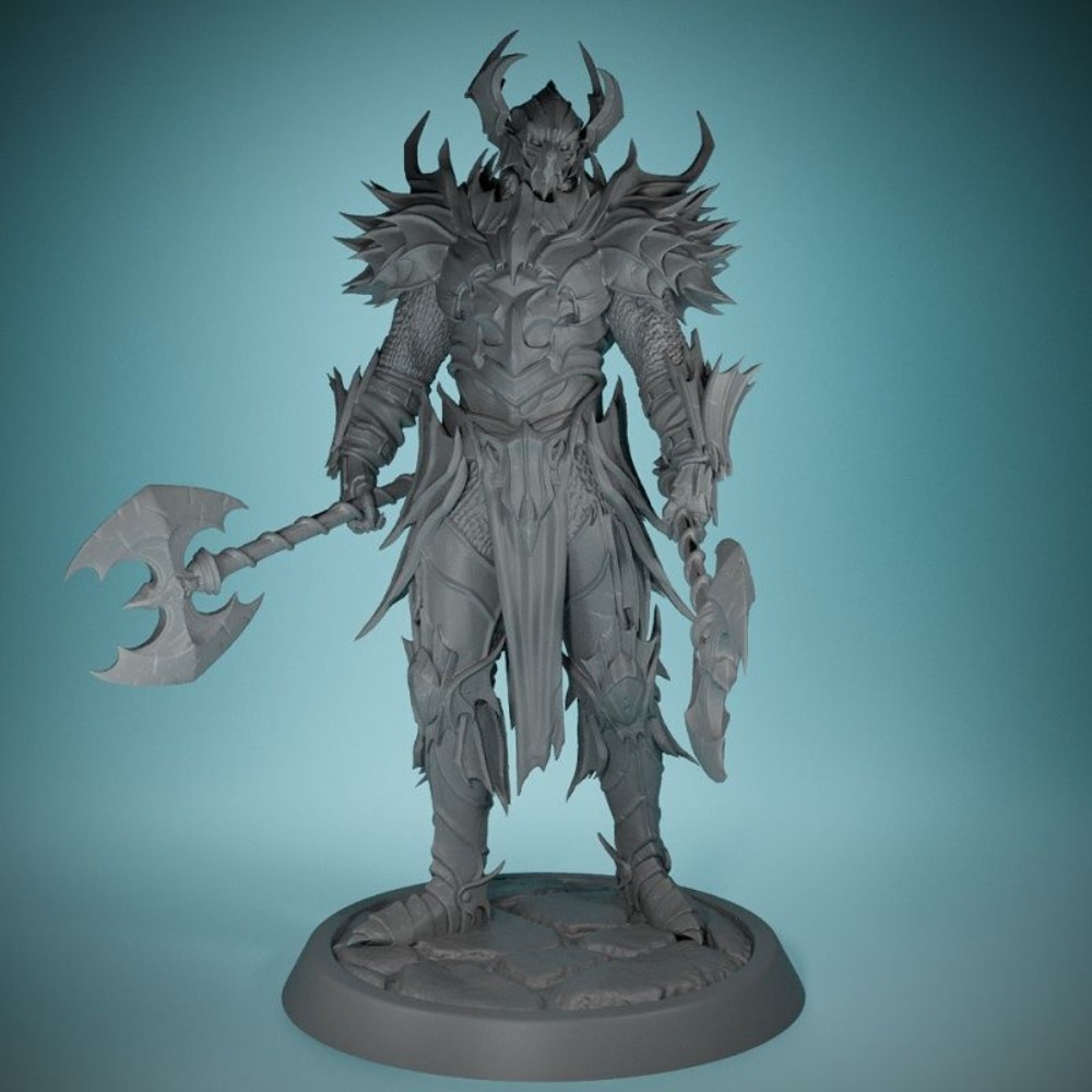 3D Printing Chess - Geen Vleugels Demon Knight 3D Gedrukt