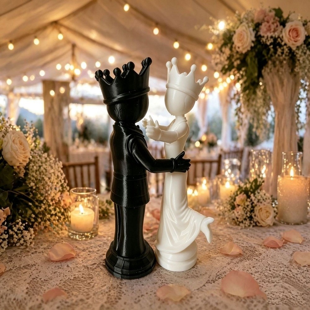 3D Printing Chess - 2 stuks Lovers Standbeeld 3D Geprinte