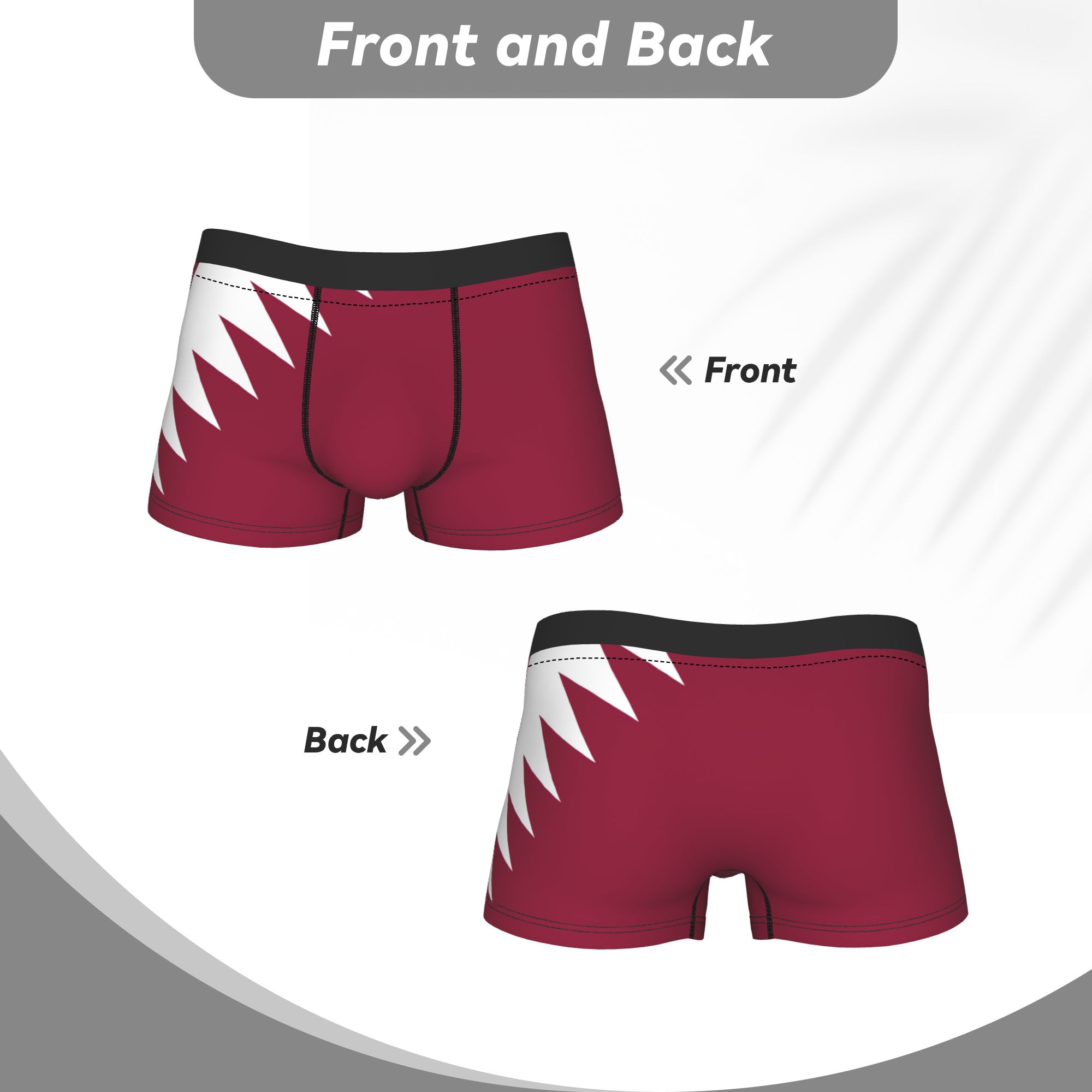Qatar vlag embleem ondergoed n - 3D Printing Qatar recensie en prijs