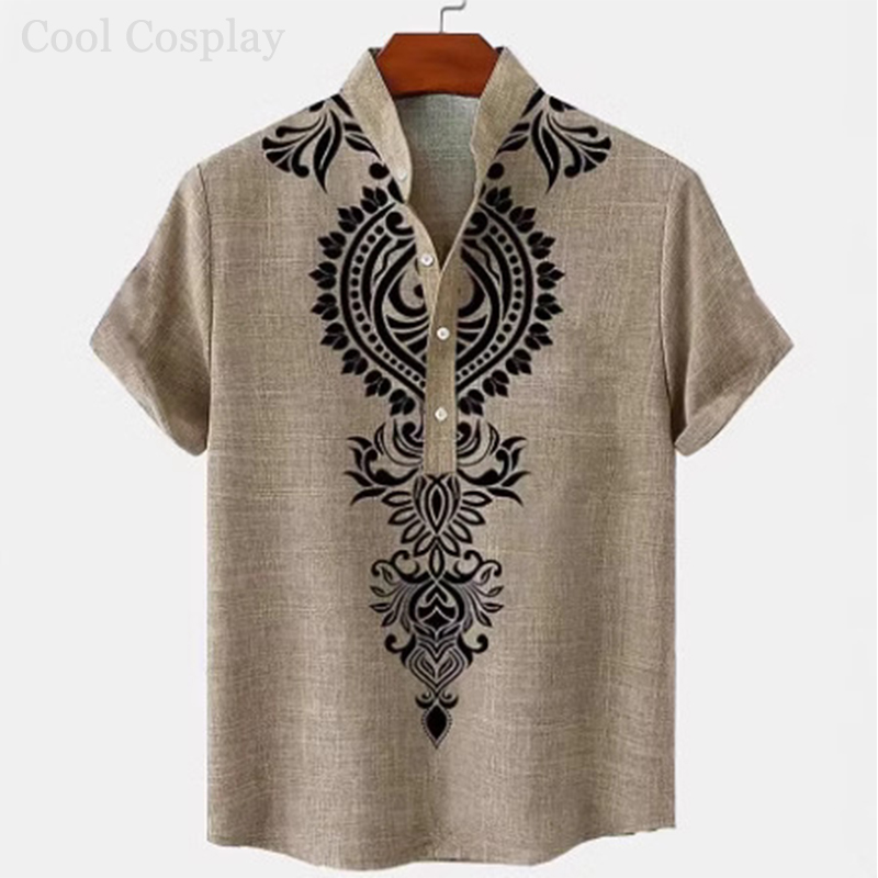 Mannelijke retro tops Henley-s - 3D Printing Quality recensie en prijs