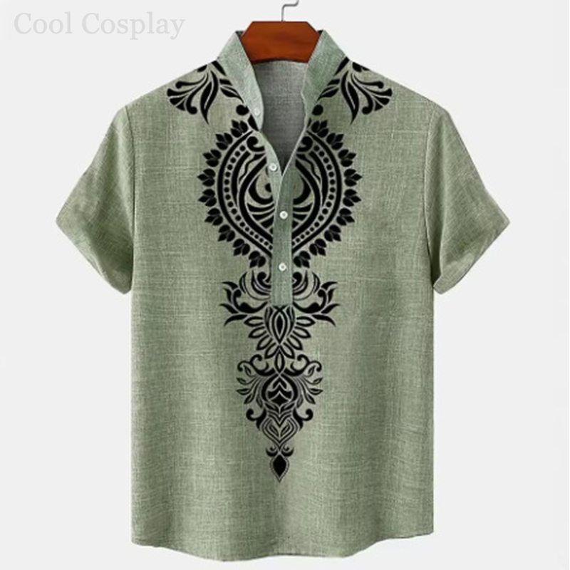Mannelijke retro tops Henley-s - 3D Printing Quality recensie en prijs