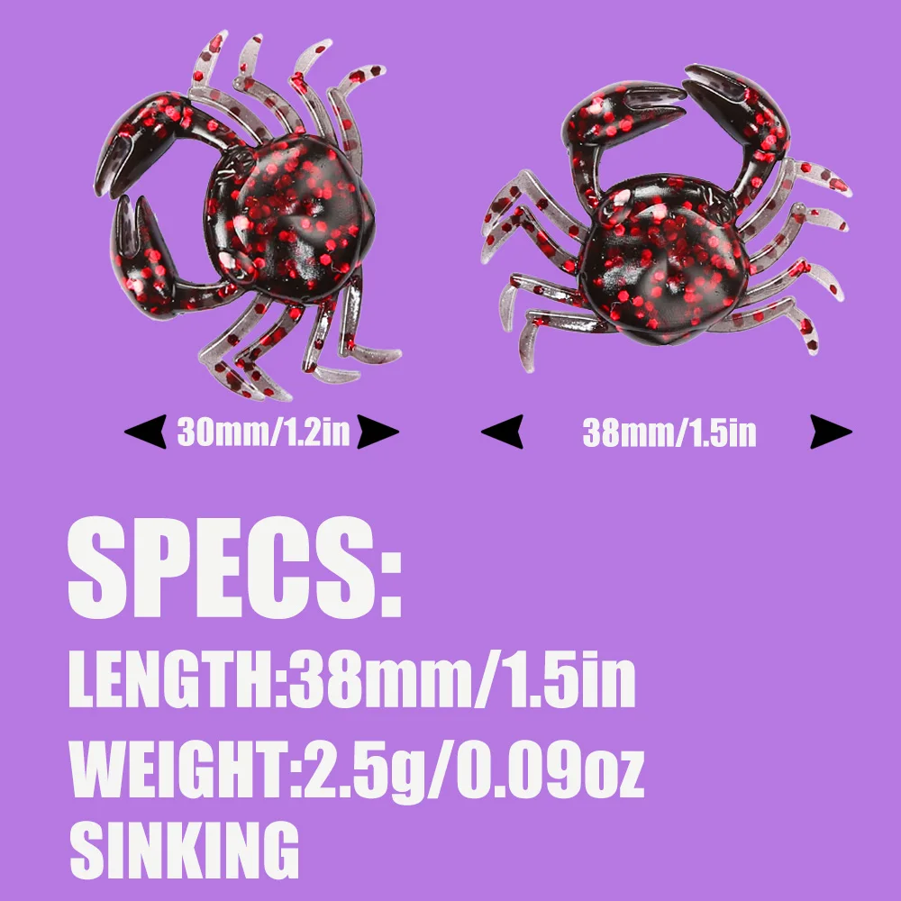 B&U 12pcs Krab Lokken 3D Simul - 3D Printing Lure recensie en prijs