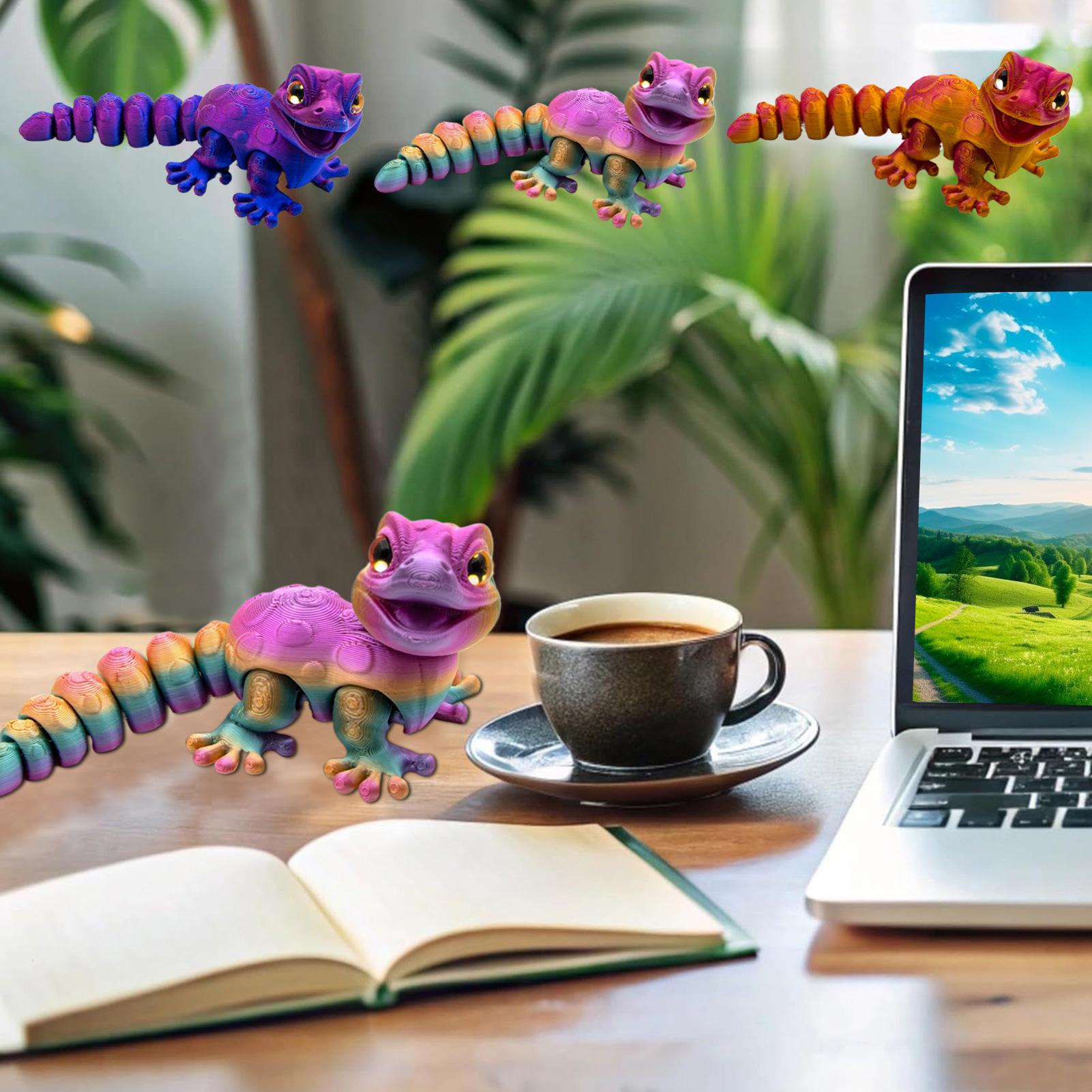 3D Gedrukt Gecko Beeldje Haged - 3D Printing Mockup recensie en prijs