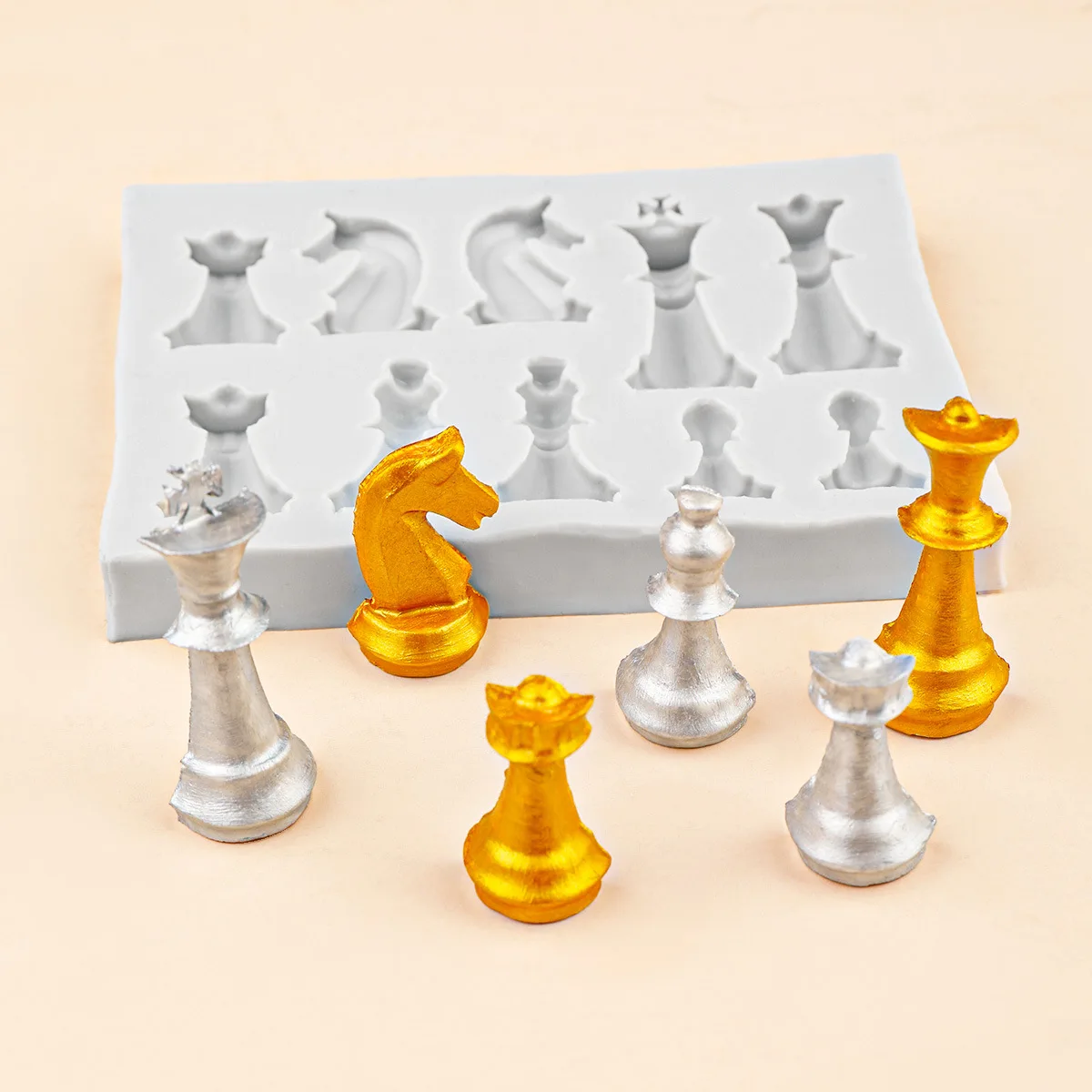 10-gat 3d Schaken Siliconen Ma - 3D Printing Chess recensie en prijs