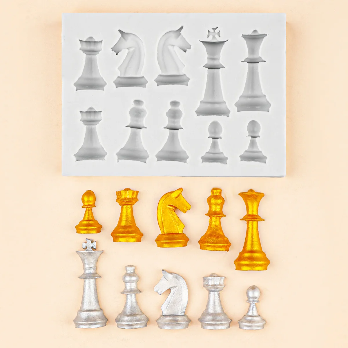 10-gat 3d Schaken Siliconen Ma - 3D Printing Chess recensie en prijs