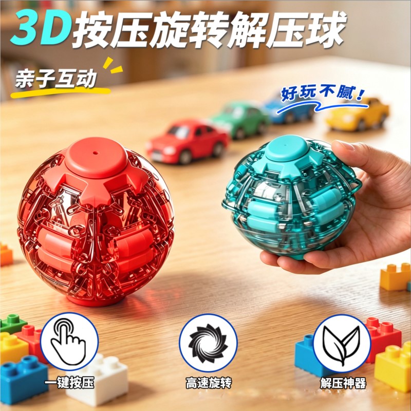 Stressbal Gladde draaibare fid - 3D Printing Drawing recensie en prijs
