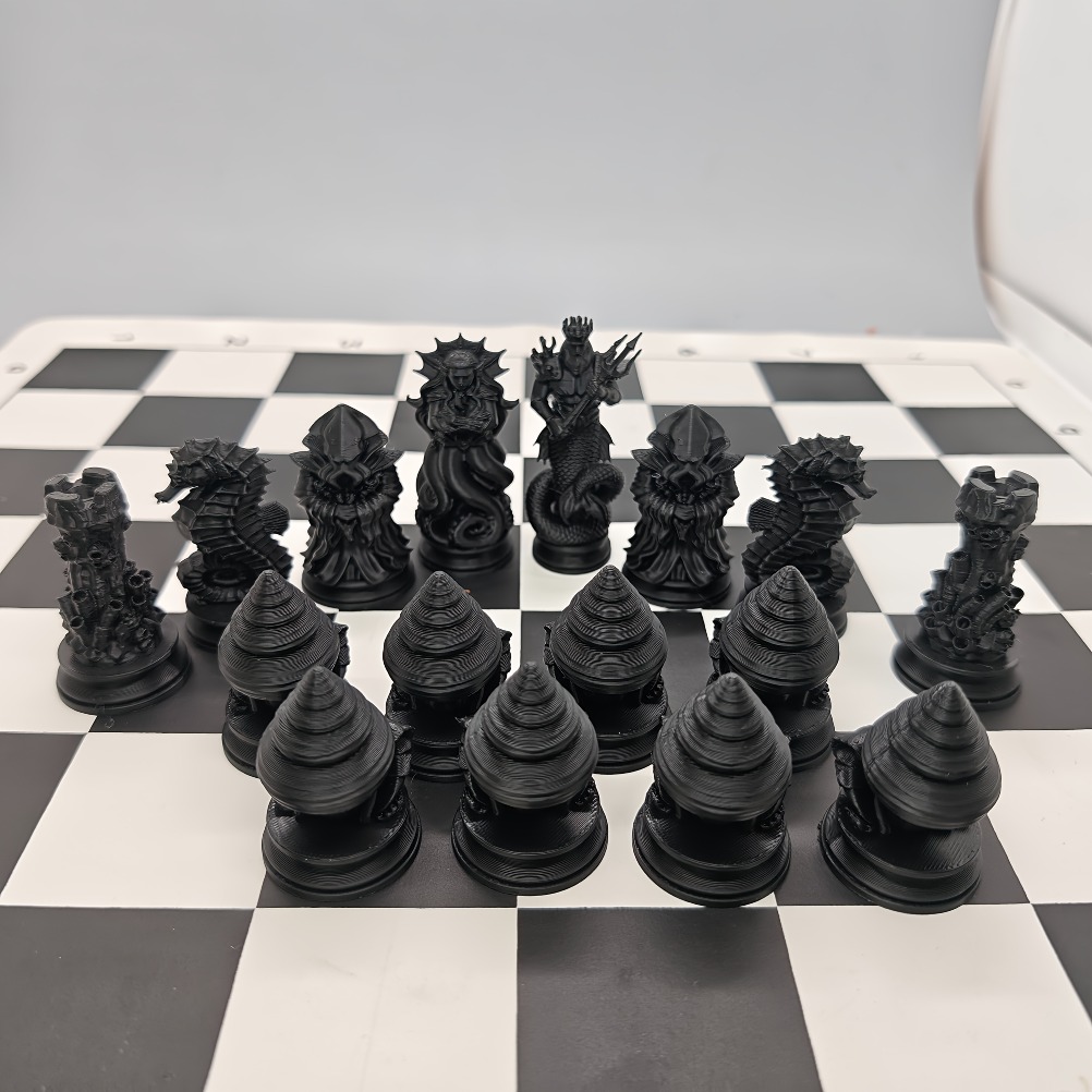 16-delige Ocean Myth schaakfig - 3D Printing Chess recensie en prijs