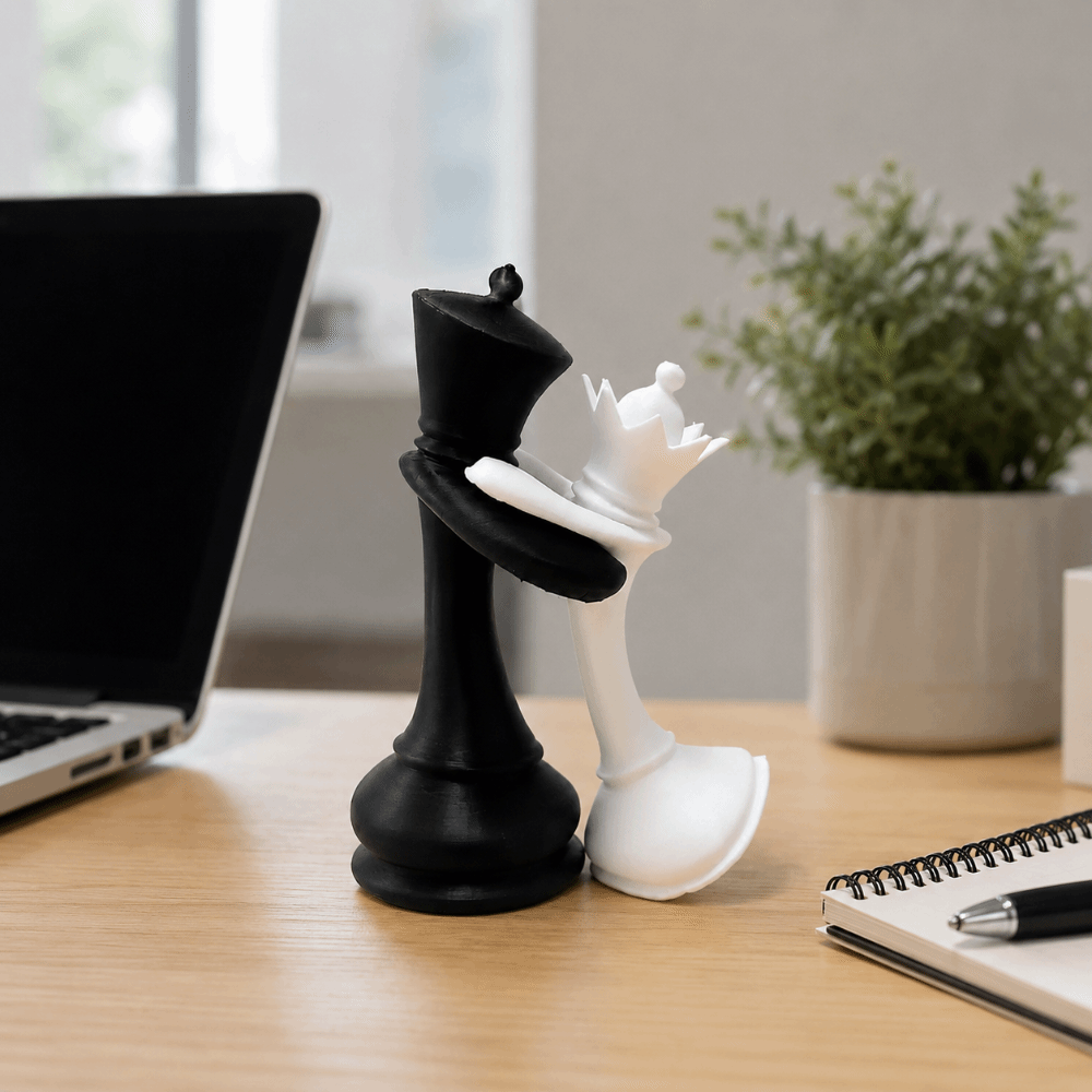 Creatief 3D-geprint schaakbeel - 3D Printing Chess recensie en prijs