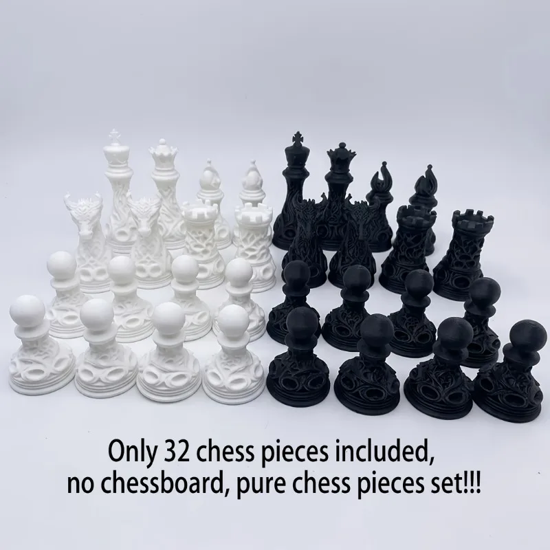 32-delige 3D-geprinte plastic  - 3D Printing Chess recensie en prijs