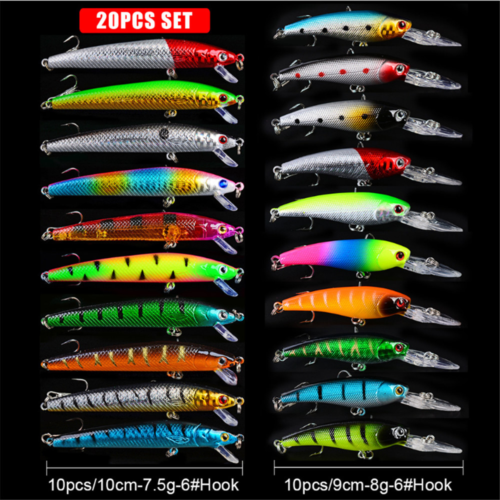 20 Stks/partij Minnow Vissen L - 3D Printing Lure recensie en prijs