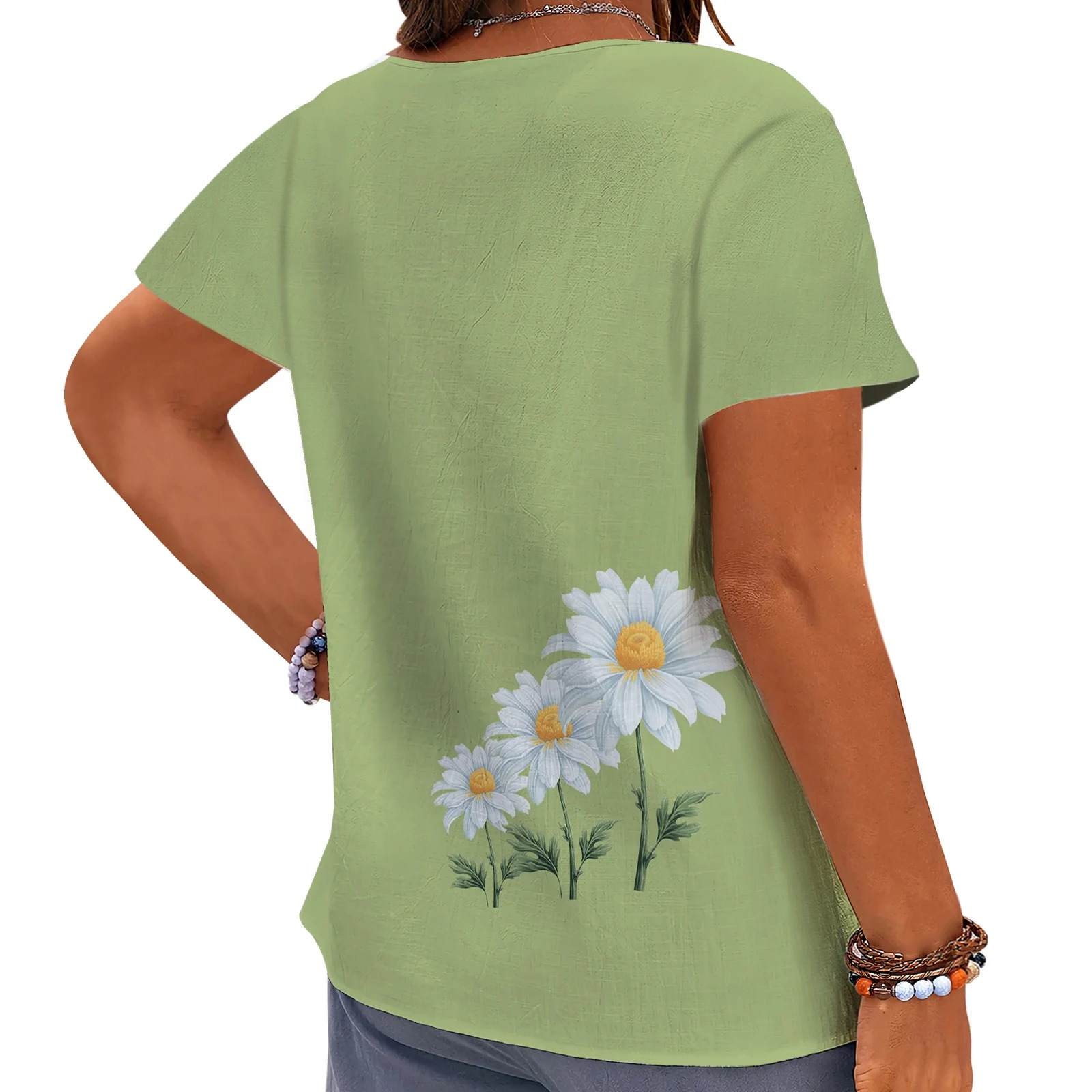 CLOOCL Daisy Floral Dames T-sh - 3D Printing Drawing recensie en prijs