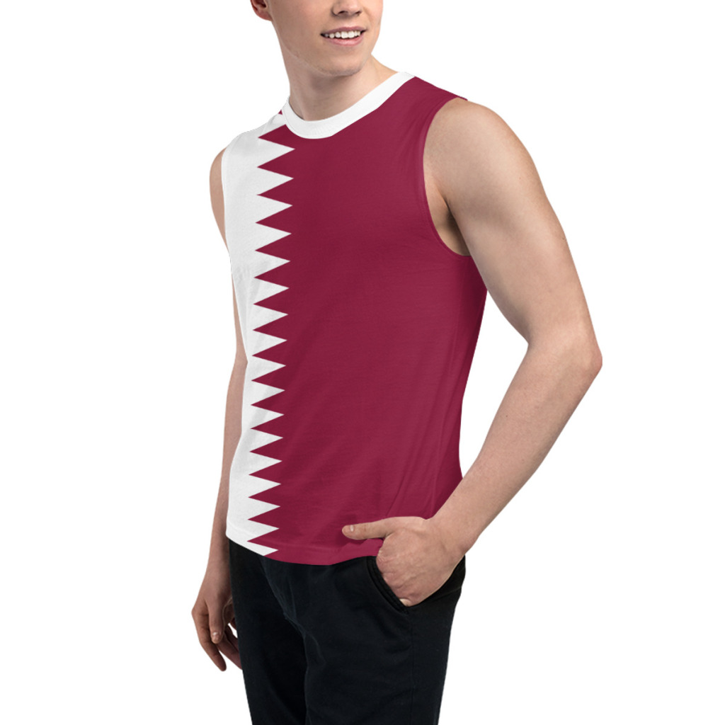 Mouwloos T-shirt Qatar Flag 3D - 3D Printing Qatar recensie en prijs