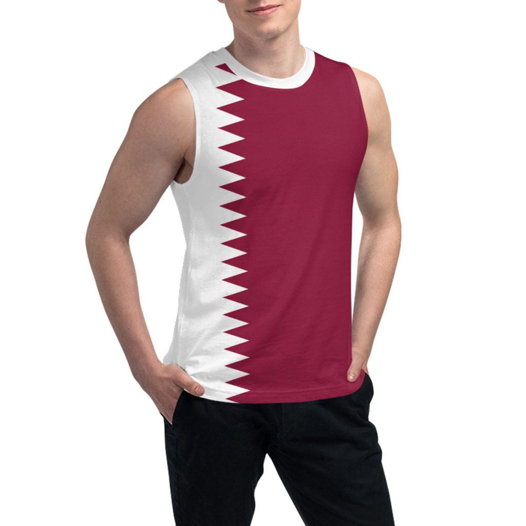 Mouwloos T-shirt Qatar Flag 3D - 3D Printing Qatar recensie en prijs