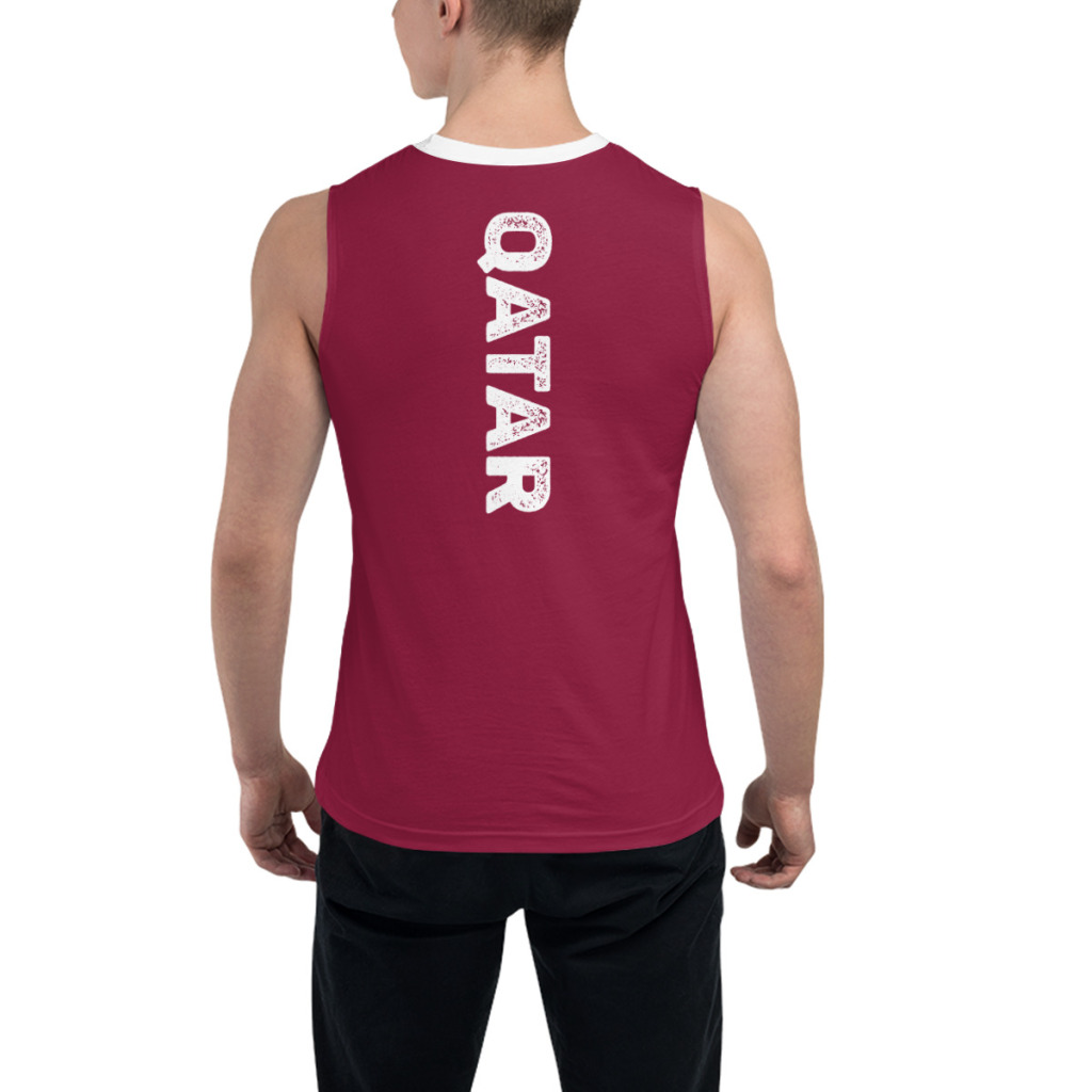 Mouwloos T-shirt Qatar Flag 3D - 3D Printing Qatar recensie en prijs