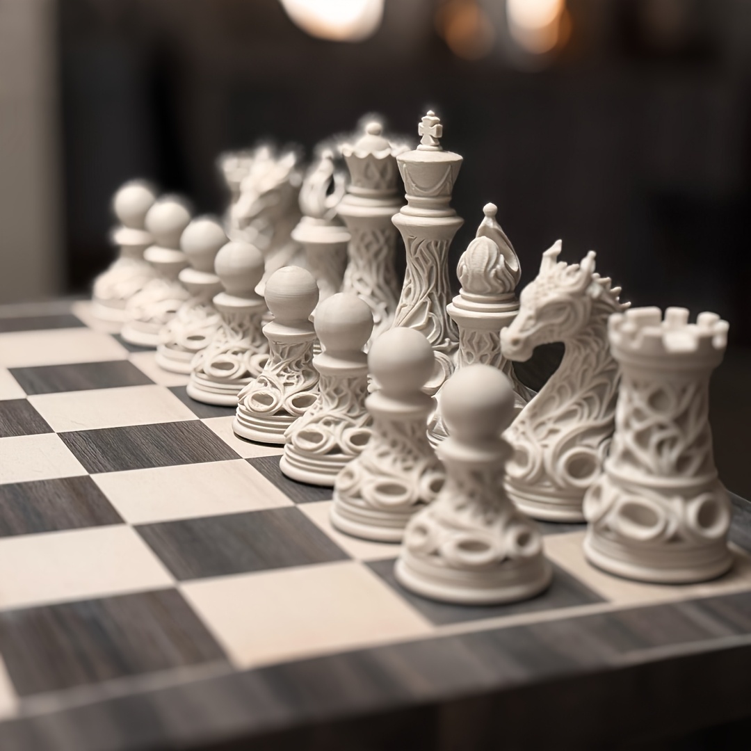 32-delig 3D-geprint plastic sc - 3D Printing Chess recensie en prijs