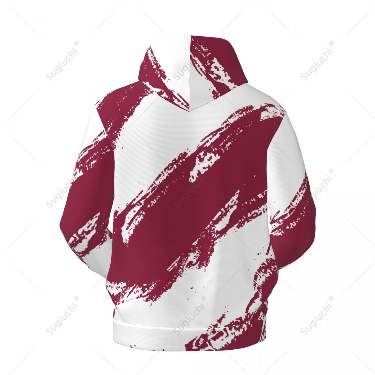 Unisex Qatar Vlag Kleur Hoodie - 3D Printing Qatar recensie en prijs