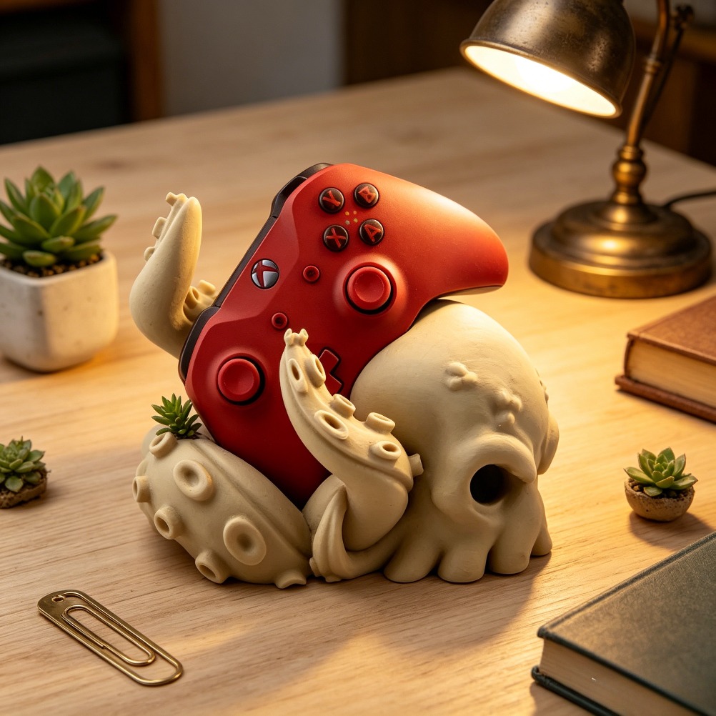 3D-geprinte octopus-arm contro - 3D Printing Xbox Controller Holder recensie en prijs