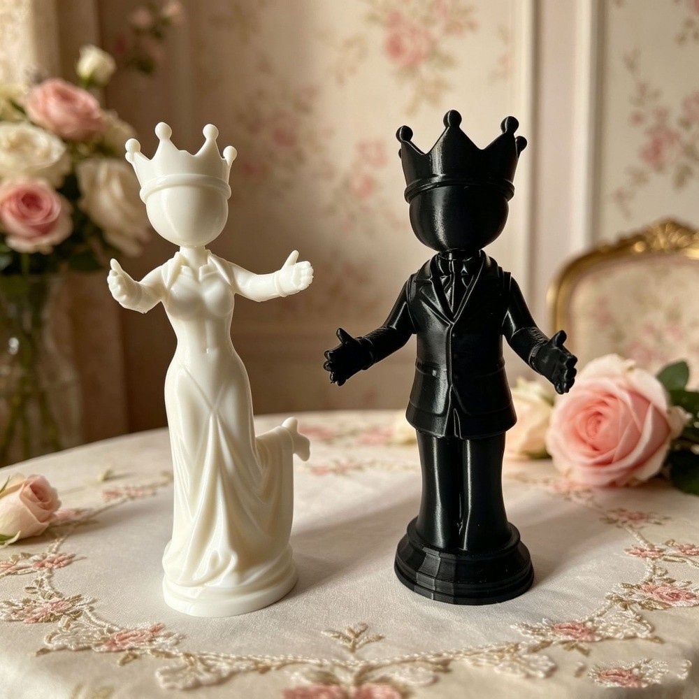 2 stuks Lovers Standbeeld 3D G - 3D Printing Chess recensie en prijs