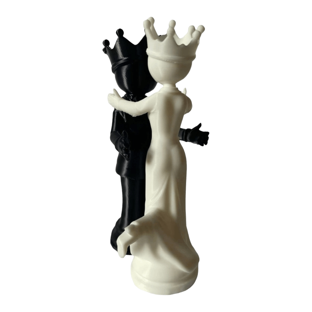 2 stuks Lovers Standbeeld 3D G - 3D Printing Chess recensie en prijs
